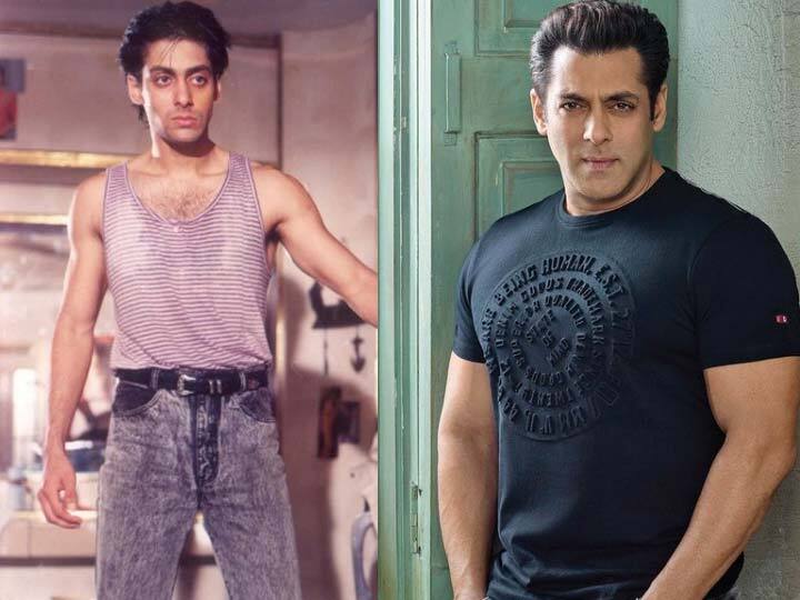 सलमान खान(Salman Khan) - सलमान खान ने मैंने प्यार किया फिल्म से इंडस्ट्री में कदम रखा था और पहली ही फिल्म से उनकी इमेज रोमांटिक हीरो की बन गई थी. उन्हें दर्शकों का खूब प्यार मिला लेकिन उनके लुक की बात करें तो उस वक्त वो काफी स्लिम हुआ करते थे जबकि आज उनका फुल ट्रांसफॉर्मेंशन हो चुका है. (source - social media)