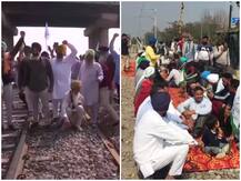 Rail Roko Andolan: यूपी, पंजाब, हरियाणा में ट्रेनें रोकी गईं, जगह-जगह पटरियों के पास जमा हुए किसान