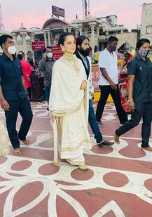 धाकड़ की शूटिंग से समय निकालर पुरी के Jagannath मंदिर माथा टेकने पहुंचीं Kangana Ranaut, देखें तस्वीरें