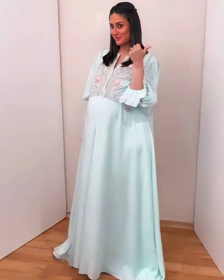 लाइट ब्लू इस मैक्सी ड्रेस में भी करीना कपूर काफी खूबसूरत दिखीं और फैंस को उनका ये अंदाज़ खूब भाया. (Photo Credit - instagram)
