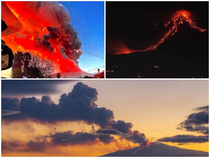 Italy: Mount Etna spews lava as most active volcano erupts again इटली: मशहूर माउंट एटना ज्वालामुखी से दहक रहा है धधकता लावा, अद्भुत नजारे को देखने जुट रहे लोग