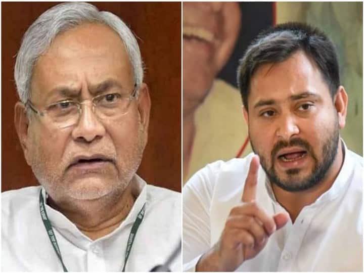 Tejashwi told CM Nitish BJP's puppet, said- Chief Minister has sat in the lap of 'false party' ann तेजस्वी ने CM नीतीश को बताया BJP की कठपुतली, कहा- 'झूठा पार्टी' की गोद में बैठ गए हैं मुख्यमंत्री