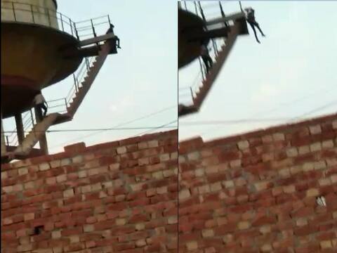 प्यार में धोखा खाई लड़की ने पानी की टंकी से कूदकर दी जान, Video वायरल प्यार में धोखा खाई लड़की ने पानी की टंकी से कूदकर दी जान, Video वायरल