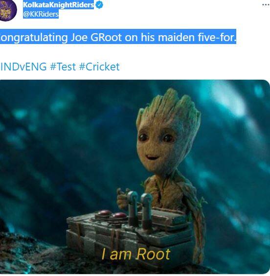 कोलकाता नाइट राइडर्स ने भी मीम्स पोस्ट किया. 