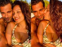 Romance Overloaded: समंदर किनारे अपीलिंग अदाओं से पति करण को इंप्रेस करती दिखीं बिपाशा बसु, कभी बाहों में खोए तो कभी Kiss करते तस्वीरें वायरल