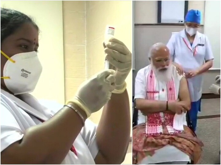PM Modi takes Covid-19 vaccine, Read BJP Leaders reaction पीएम मोदी ने लगवाई कोरोना वैक्सीन, BJP बोली- लोगों का शक दूर किया, देश को रास्ता दिखाया