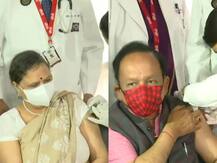 कोरोना वैक्सीनेशनः दूसरे दिन स्वास्थ्य मंत्री हर्षवर्धन ने पत्नी के साथ लगावाया टीका