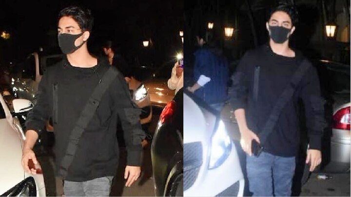 Aryan Khan Spotted Outside Ibrahim Ali Khan house on his birthday इब्राहिम अली खान के बर्थडे पर शाहरुख खान के बेटे आर्यन खान के जलवे, खूब वायरल हो रहा है ये स्टाइल