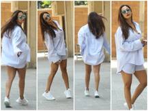 Spotted: कभी बालों को लहतारी तो कभी पलट-पलट के पोज देती, मुंबई में कुछ इस अंदाज में दिखीं मलाइका अरोड़ा