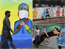 Photos: दीवारों पर खूबसूरत कलाकारी करके जागरूकता फैला रहे Artist, कहा- मास्क जरूर पहनें
