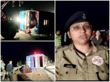 रफ्तार का कहर, यमुना एक्सप्रेसवे पर पलटी बस, हादसे में 14 लोग हुए घायल