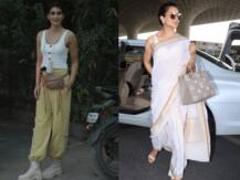 Kriti Sanon का दिखा बेहद स्टाइलिश अंदाज़ तो व्हाइट कॉटन साड़ी में एयरपोर्ट पर स्पॉट हुईं Kangana Ranaut, देखें तस्वीरें