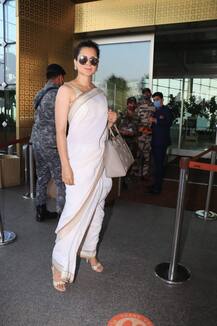 Kriti Sanon का दिखा बेहद स्टाइलिश अंदाज़ तो व्हाइट कॉटन साड़ी में एयरपोर्ट पर स्पॉट हुईं Kangana Ranaut, देखें तस्वीरें