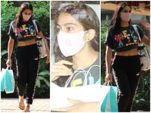 In Pics: खुद से 25 सा छोटे भाई के साथ भाई के साथ खेलने के लिए तोहफे लेकर सैफ-करीना से घर पहुंचीं सारा अली खान, देखिए तस्वीरें