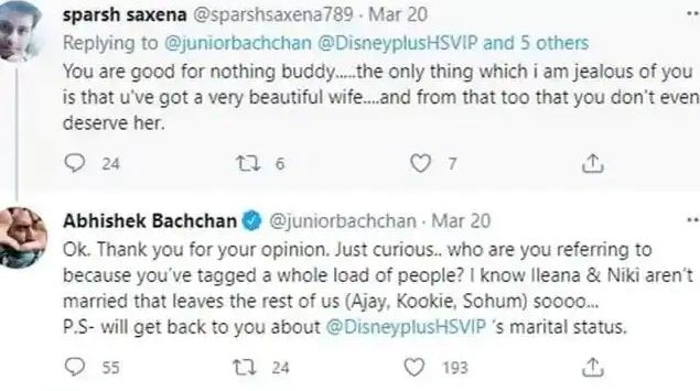 ट्रोलर ने कहा- आप Aishwarya को डिजर्व नहीं करते, Abhishek Bachchan ने दिया करारा जवाब
