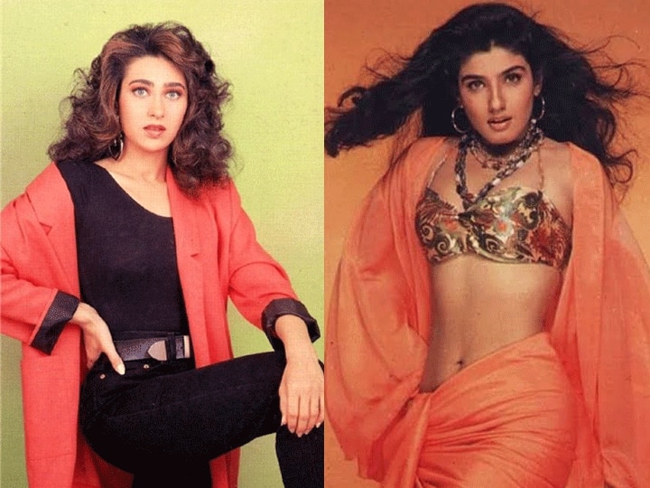 Two superstars of the 90s, Karishma Kapoor and Raveena Tondon, had a cat fight for this actor 90 के दशक की दो सुपरस्टार एक्ट्रेस Karishma Kapoor और Raveena Tondon में थी इस एक्टर को लेकर कैट फाइट