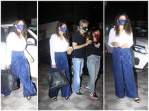 पति अनिल और बेटी के साथ मुंबई में नज़र आईं अभिनेत्री रवीना टंडन, देखें तस्वीरें