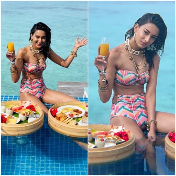 Erica Fernandes Poses In A Colorful Bikini In The Maldives | In Pics:  मालदीव में छुट्टियां मना रही हैं 'प्रेरणा', कलरफुल बिकिनी में दिए ऐसे पोज,  देखकर आप भी हो जाएंगे मदहोश