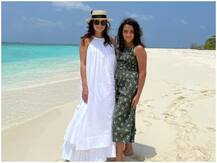 मालदीव में पति के साथ हनीमून मना रही है दीया मिर्जा ने शेयर की सौतेली बेटी समायरा के साथ फोटो