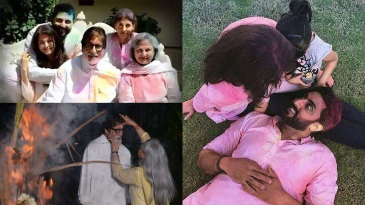Aishwarya Rai Bachchan shares Holi celebrations photo, celebrates Holi with daughter Aaradhya बच्चन परिवार ने ऐसे मनाई होली, बहू ऐश्वर्या राय ने शेयर की ये तस्वीरें