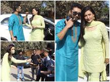 In Pics: पति जैद संग खूबसूरत अंदाज में स्पॉट हुईं गौहर खान, लोगों को सैनेटाइज करती दिखीं