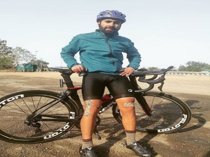 Adil Teli covered the distance from Kashmir to Kanyakumari in eight days by bicycle, name recorded in Guinness Book of Records आदिल तेली ने कश्मीर से कन्याकुमारी तक की दूरी साइकिल से आठ दिन में की तय, गिनीज बुक में दर्ज कराया नाम