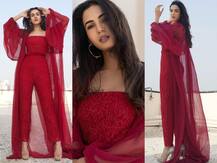 Sonal Chauhan Photos: 'जन्नत गर्ल' सोनल चौहान ने रेड ऑउटफिट में कराया फोटोशूट, दिए बेहद हॉट पोज़
