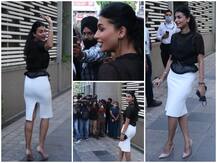 In Pics: बेहद खूबसूरत अंदाज में घर से निकलीं पवित्रा पूनिया, पोज देने के लिए चेहरे से हटाया मास्क