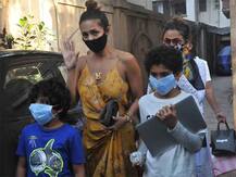Amrita Arora और उनके दोनों बेटों के साथ नजर आईं Malaika Arora, देखें Photos