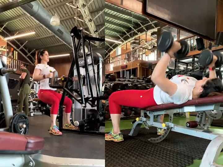 Zareen Khan shown new version of Dont Rush video Viral जरीन खान ने 'डोंट रश' का नया वर्जन किया पेश, वायरल हुआ एक्ट्रेस का वर्कआउट वीडियो