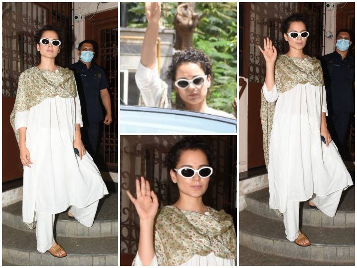 तस्वीरों में साफ देखा जा सकता है कि कंगना कार में निकलने से लेकर बैठने तक एक बार भी मास्क लगाए हुए नज़र नहीं आ रही हैं. और न ही उनके हाथों में कोई मास्क है. 