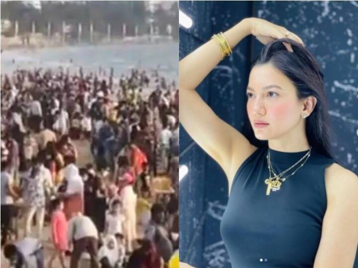 Juhu Beach पर जुटी भारी भीड़, गौहर खान ने की लॉकडाउन लगाने की अपील bollywood actress gauhar khan demanded to impose lockdown on juhu beach mumbai Juhu Beach पर जुटी भारी भीड़, गौहर खान ने की लॉकडाउन लगाने की अपील
