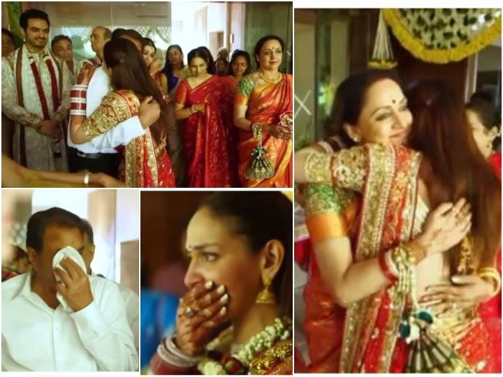 Esha Deol bidaai ceremony Dharmendra breaks down as Hema Malini fights tears Throwback Video: बेटी ईशा देओल की विदाई में खूब रोए थे धर्मेंद्र, देखें वीडियो