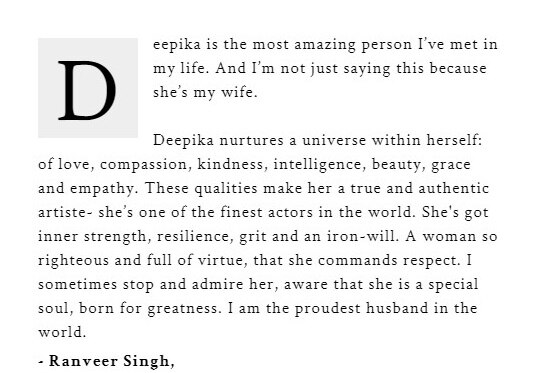 Ranveer को फिर आया Deepika पर प्यार, सोशल मीडिया पर खुद को बताया Proudest Husband