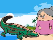 কুমীরের গ্রাস থেকে দিদিকে ছিনিয়ে আনল ছয় বছরের মেয়ে