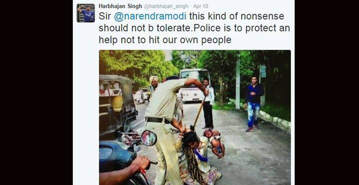  ভাজ্জি লিখেছেন, মহিলাটি যে দোষই করে থাকুন না কেন, কখনই তাঁকে এভাবে মারা উচিত নয়। একজন পুলিশকর্মী জানবেন না, তাঁর দায়িত্ব কতখানি! 