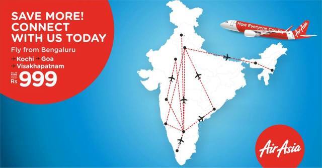 মাত্র ৯৯৯ টাকায় দেশের মধ্যে যে জায়গাগুলিতে যাওয়া যাবে, সেগুলি হল- বেঙ্গালুরু, দিল্লি, কোচি, ভাইজ্যাক, চন্ডিগড়, গোয়া, গুয়াহাটি, ইম্ফল, পুণে, জয়পুর। 