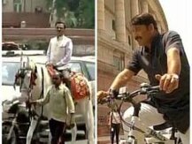 জোড়-বিজোড়-এর বিরুদ্ধে সাইকেল - ঘোড়ায় চেপে সংসদে এলেন সাংসদরা