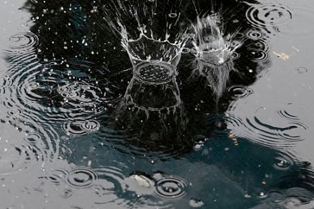 শিকাগোয় মাটিতে ঢেউ তুলছে বৃষ্টির ফোঁটা