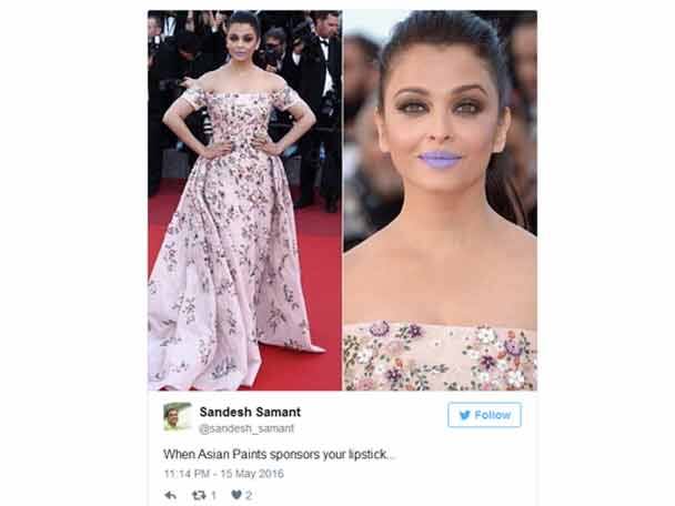 কারও কটাক্ষ এশিয়ান পেইন্টস দিয়ে রঙ করা হয়েছে অ্যাশের ঠোঁটে