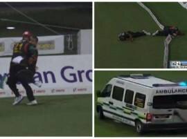 Video Cricketer Admitted To Hospital After Horror Head Clash On Field দেখুন: ফিল্ডিং করতে গিয়ে মাথায় প্রচণ্ড ঠোকাঠুকি, হাসপাতালে ক্রিকেটার