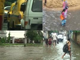 Rain Lash Kolkata Waterlogging Traffic Jam Followed নিম্নচাপের বৃষ্টিতে ভাসল কলকাতা, দুর্ভোগ-যানজট