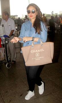 মুম্বই বিমানবন্দরে লেন্সবন্দি ঝলমলে ‘উড বি মম’ করিনা