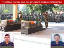 কাশ্মীরে শহিদদের শেষ শ্রদ্ধা সেনার