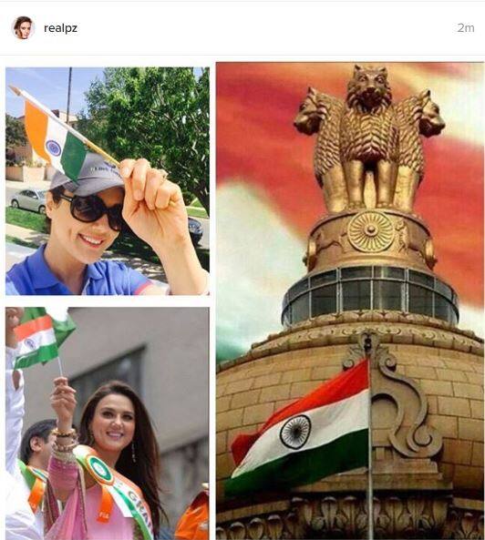 স্বাধীনতা দিবসের উত্সবে ডিম্পল গার্ল প্রীতি জিন্টা