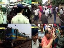 ট্রেড ইউনিয়নগুলির ধর্মঘটে বিভিন্ন জেলায় বিক্ষিপ্ত অশান্তি