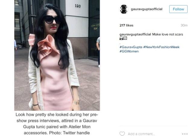 নিউইয়র্ক ফ্যাশন উইকের মঞ্চে ডিজাইনার অর্চনা কোচ্চারের পোশাকে র‍্যাম্প মাতালেন বলিউড অভিনেত্রী সানি লিওন এবং অ্যাসিড আক্রান্ত রেশমা কুরেশি