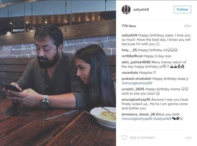 বাবাকে শুভেচ্ছা জানিয়ে আলিয়া ইনস্টাগ্রামে পোস্ট করেছে ছবিটি।