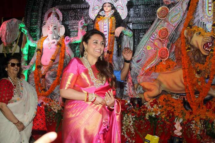 মা হওয়ার পর এটাই প্রথম পুজো ছিল রানির