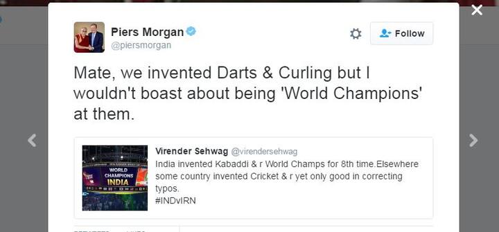 মর্গ্যান বলেন, আমরা ডার্ট ও কার্লিং আবিষ্কার করেছি। কিন্তু এই দুটো খেলায় বিশ্বচ্যাম্পিয়ন হওয়া নিয়ে অহঙ্কার করব না